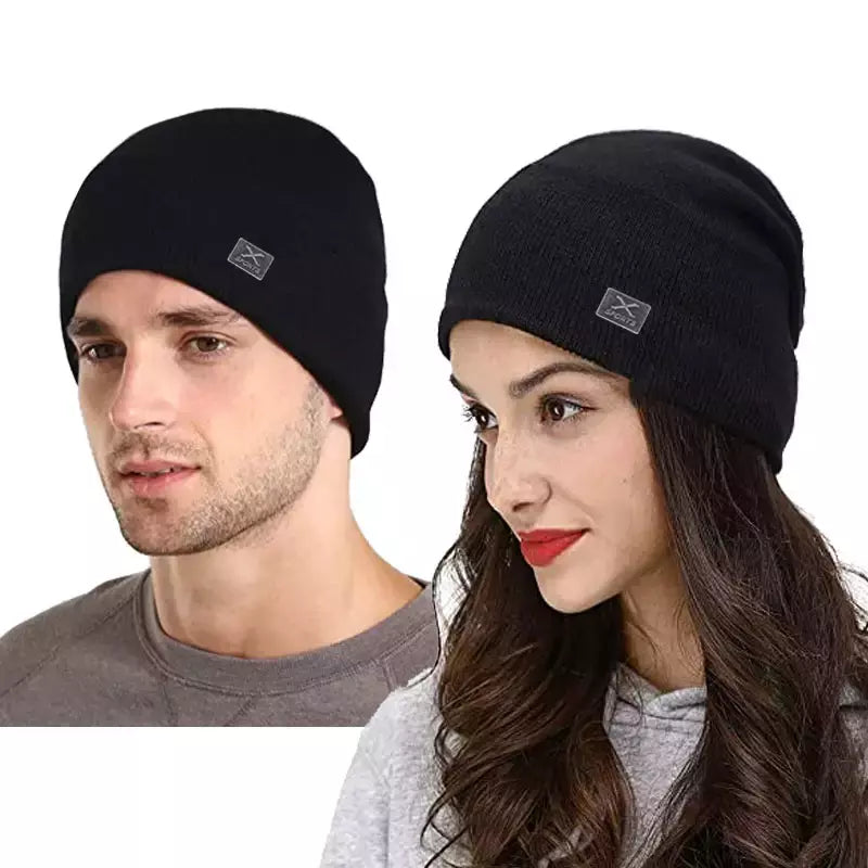 Gorro de malha para homens e mulheres, gorro, skullies e gorros de inverno