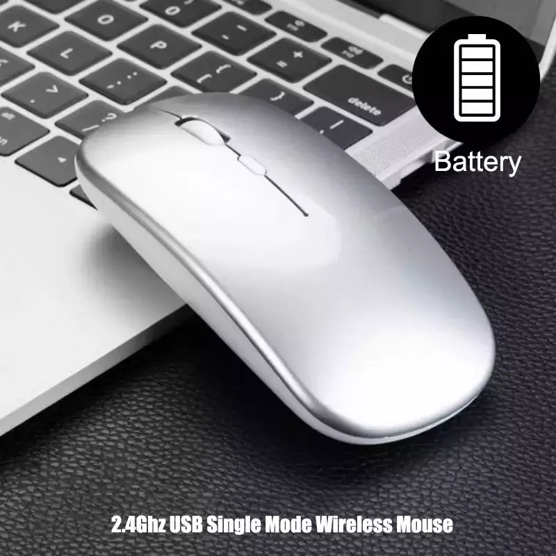 Mouse para jogos sem fio com modo único, Mouse de bateria com receptor USB, DPI ajustável, apto para PC, laptop, notebook, casa e escritório, 2.4GHz