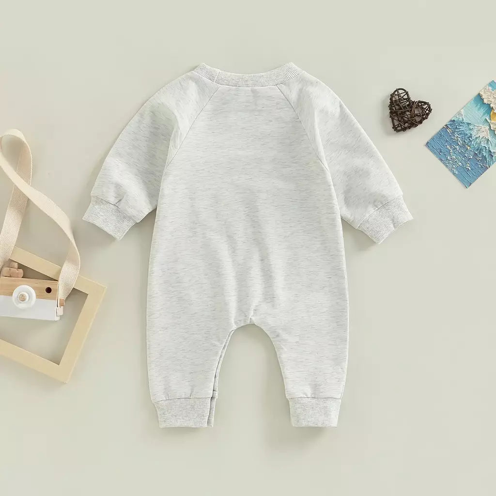 Citgeett outono infantil do bebê meninas meninos primavera macacão dos desenhos animados carta imprimir manga longa comprimento total macacão outono roupas