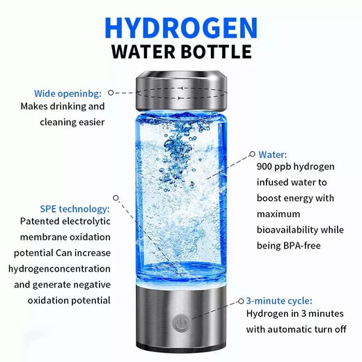 Garrafa elétrica portátil do gerador da água rica em hidrogênio, filtro Titanium da qualidade, USB, copo água rico em hidrogênio, cuidados médicos