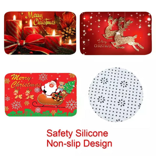 Decorações de Feliz Natal para Casa, Capacho De Alce, Ornamento De Ano Novo, Decoração De Festa De Natal, Natal Noel Rug, Presentes, 2024, 2025