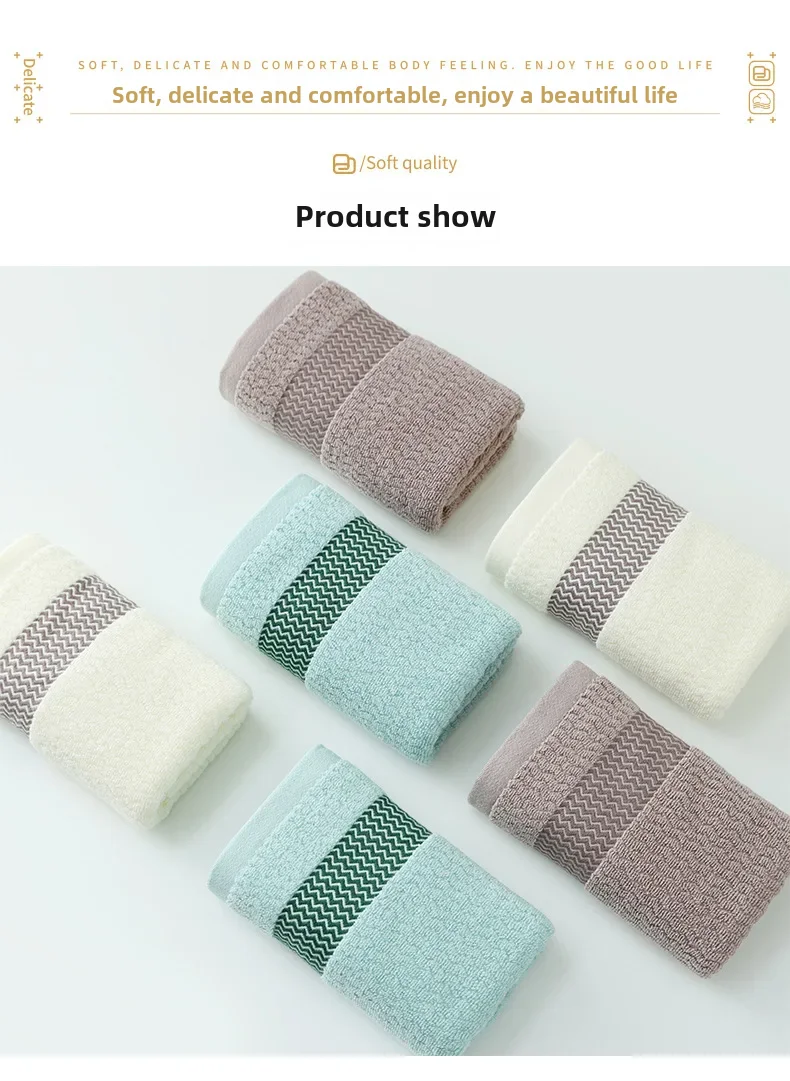 Absorvente Soft Face Toalhas para Adultos, Toalhas Domésticas, Algodão Grosso, Não é fácil de derramar, Lint, Atacado