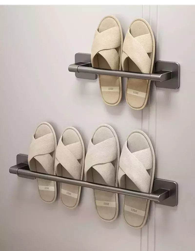 Wall Mounted Slipper Rack para Banheiro, Rack de armazenamento, Quarto, Chuveiro, Banho Chinelos Cabide, Babouche Organizador, Sem Perfuração
