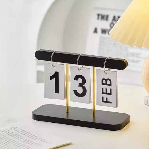 Estilo Minimalista Calendário De Madeira, Sala De Estar e Decoração De Escritório, Modern Desk Acessórios, Simples Home Decor, Artesanato Presente