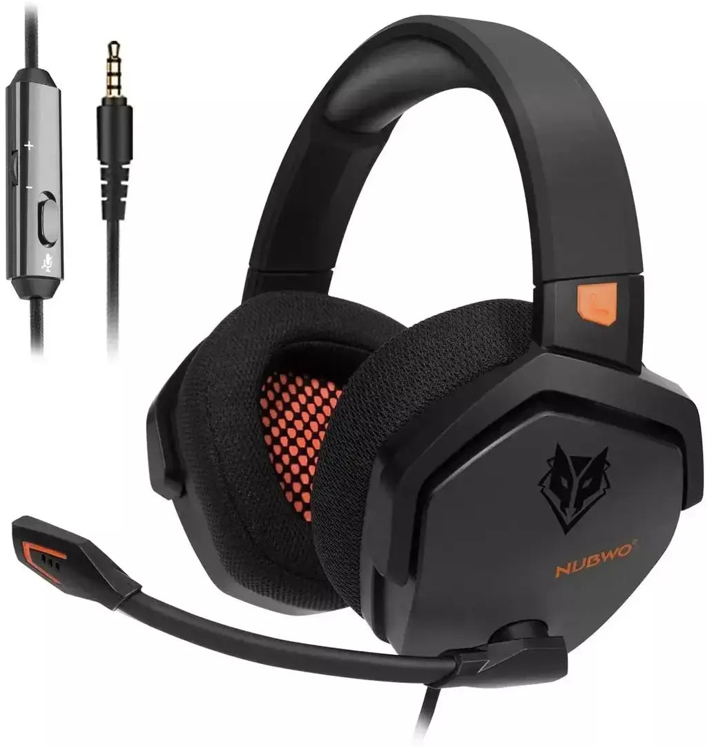NUBWO N16 Gaming Headset Microfone com cancelamento de ruído, fone de ouvido com fio de som estéreo para PS5, PS4, Xbox One, Switch, PC, fone de ouvido para jogadores