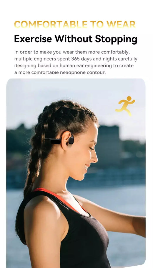 Xiaomi ipx8 à prova dwaterproof água natação condução óssea fone de ouvido bluetooth baixo sem fio mp3 player ciclismo fitness fone