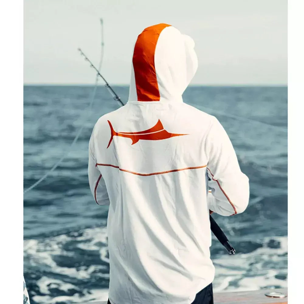 Vela hoodies engrenagem de pesca manga longa camisas com capuz blusas para pesca peixe desempenho vestuário camisa de pesca uv manga longa