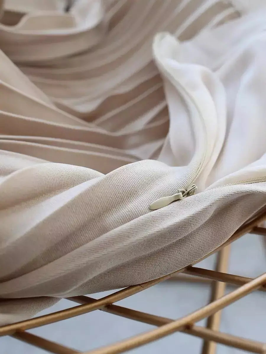 Marca designer feminino primavera outono elegante chique sólido saia plissada cintura alta moda de luxo com elástico feminino C-035