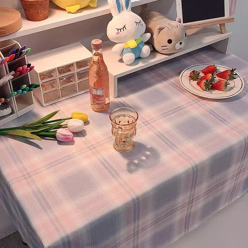 Coreano Xadrez Toalha De Mesa, Tecido Jacquard, Toalha De Mesa, Mat Background, Decoração De Casa, Mesa Moderna Nórdica, Sala De estar, Ins