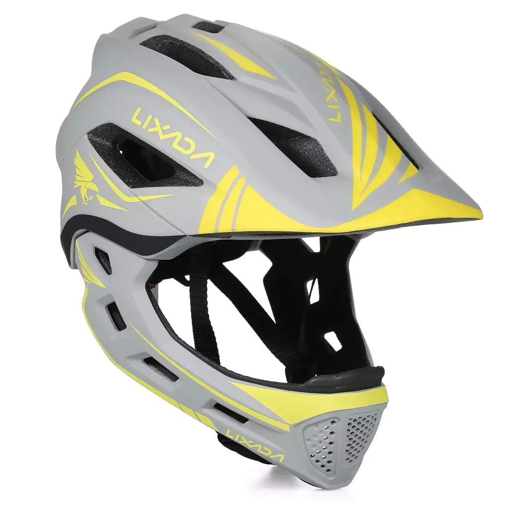 Lixada crianças 2-em-1 destacável capacete facial completo crianças esportes capacete de segurança da bicicleta equipamentos de proteção crianças capacete de ciclismo