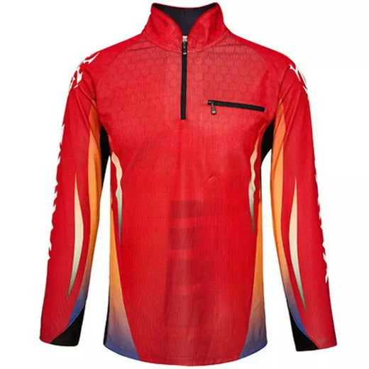 Proteção Solar dos homens Pesca Camiseta, Secagem Rápida Roupas, Stand Collar, Verão, Nova Chegada