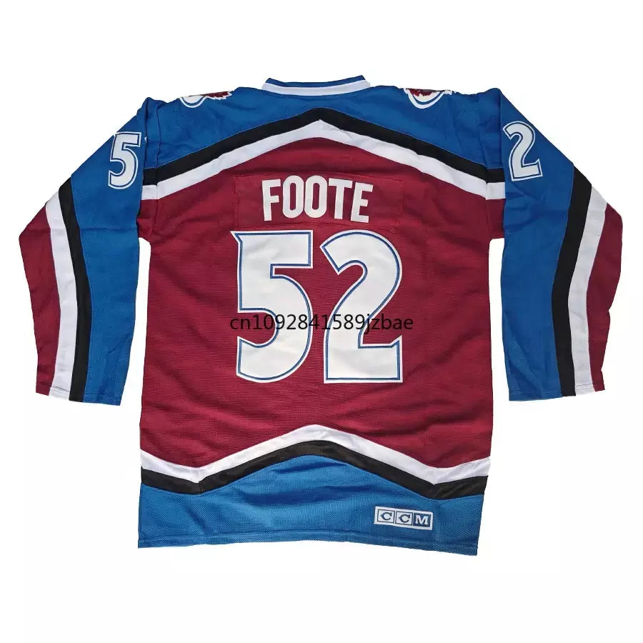 Adam Foote Jersey América Colorado Retro Camisas de Hóquei no Gelo 9 Paul Kariya Jersey 8 Teemu Selanne Jersey Tudo Costurado Us M-3XL