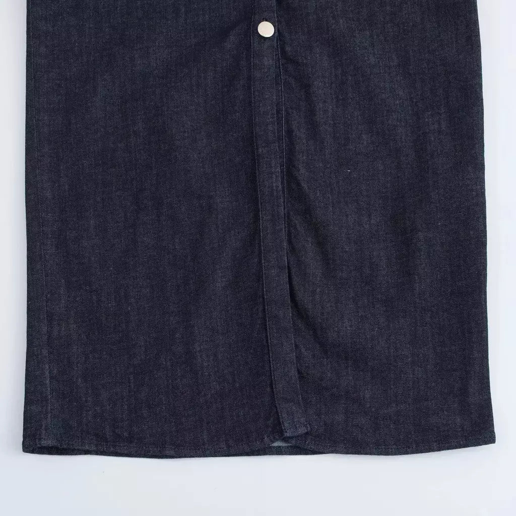 Vestido jeans feminino primavera verão casual vestidos longos para mulher 2026 nova moda ruched manga curta streetwear midi vestido