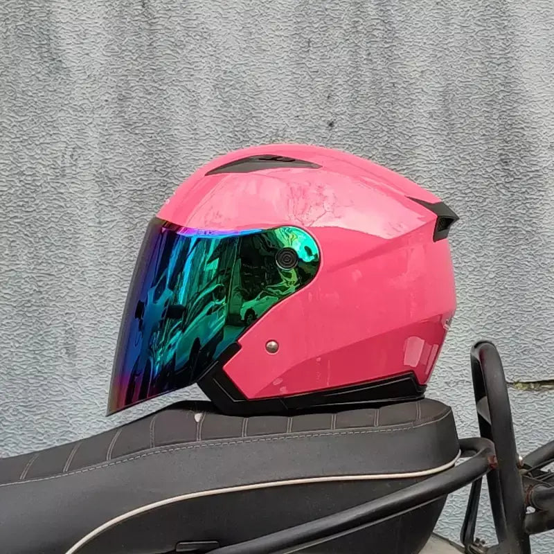 Homens motocicleta metade capacetes lente dupla scooter moto capacete casco aldeia equitação capacete de moto motocross capacetes-JIEKAI