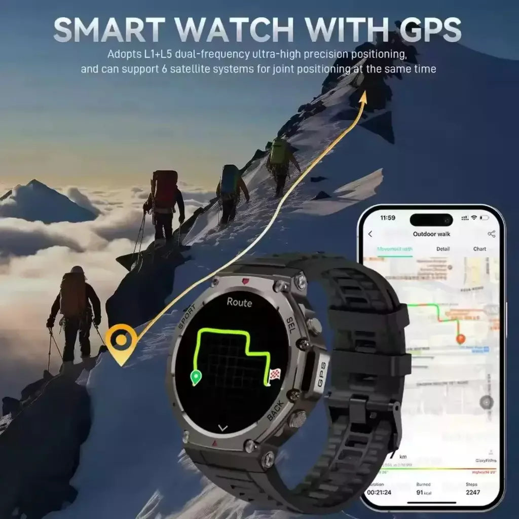 Xiaomi para original t-rex 3 2025 militar gps smartwatc bússola embutida altímetro 10atm à prova dwaterproof água esportes smartwatch das mulheres dos homens