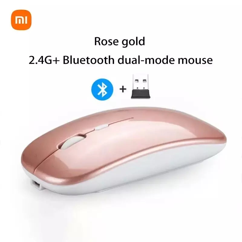 Xiaomi 2.4ghz bluetooth mouse sem fio usb recarregável silêncio ergonomia modelo duplo mini portátil dpi teclados legíveis