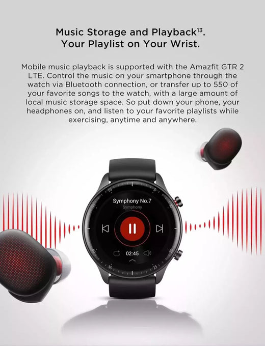 Amazfit-Smartwatch GTR 2, controle 5ATM, monitoramento do sono, duração da bateria 14 dias, relógio inteligente para Android, iOS, 99% novo, original