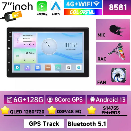2din 7/9/10 Polegada universal carro multimídia player de vídeo para toyota hyundai kia nissan honda 2din android gps carplay/rádio automático