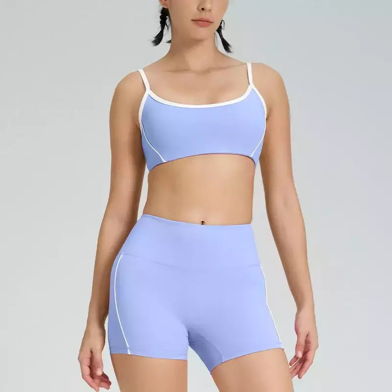 Terno de Yoga Patchwork de duas peças para mulheres, cintura alta Flare Leggings, roupas de treino Fitness Sportswear agasalho