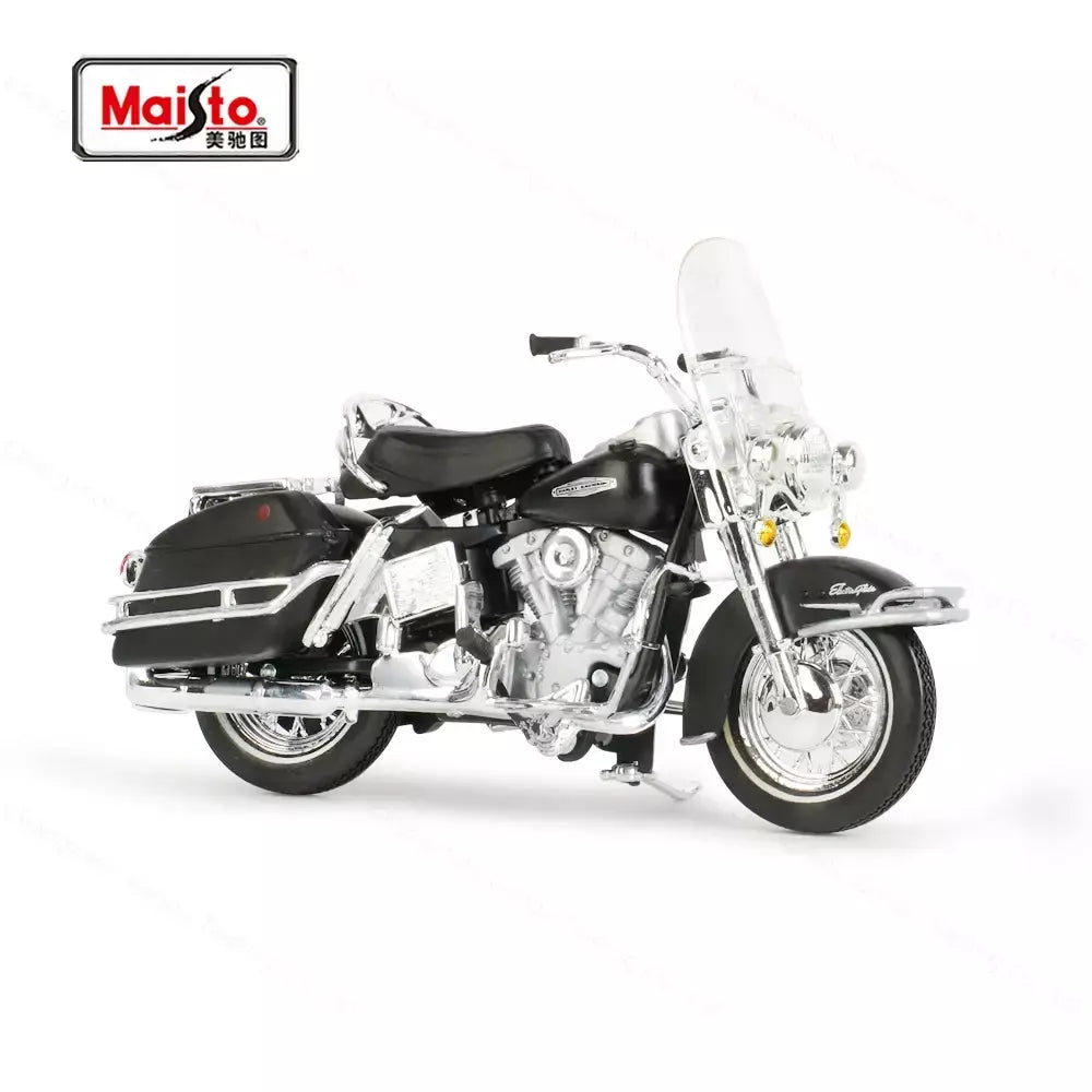 Maisto 1:18 Harley-Davidson 1966 FLH Electra Glide Die Cast Veículos Colecionáveis Hobbies Modelo de Motocicleta Brinquedos