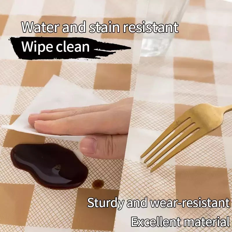 Impermeável Xadrez Toalha De Mesa, Anti-Slip Cobertura De Mesa, Decoração De Mesa, Festa De Casamento, Decoração De Natal, Acessórios