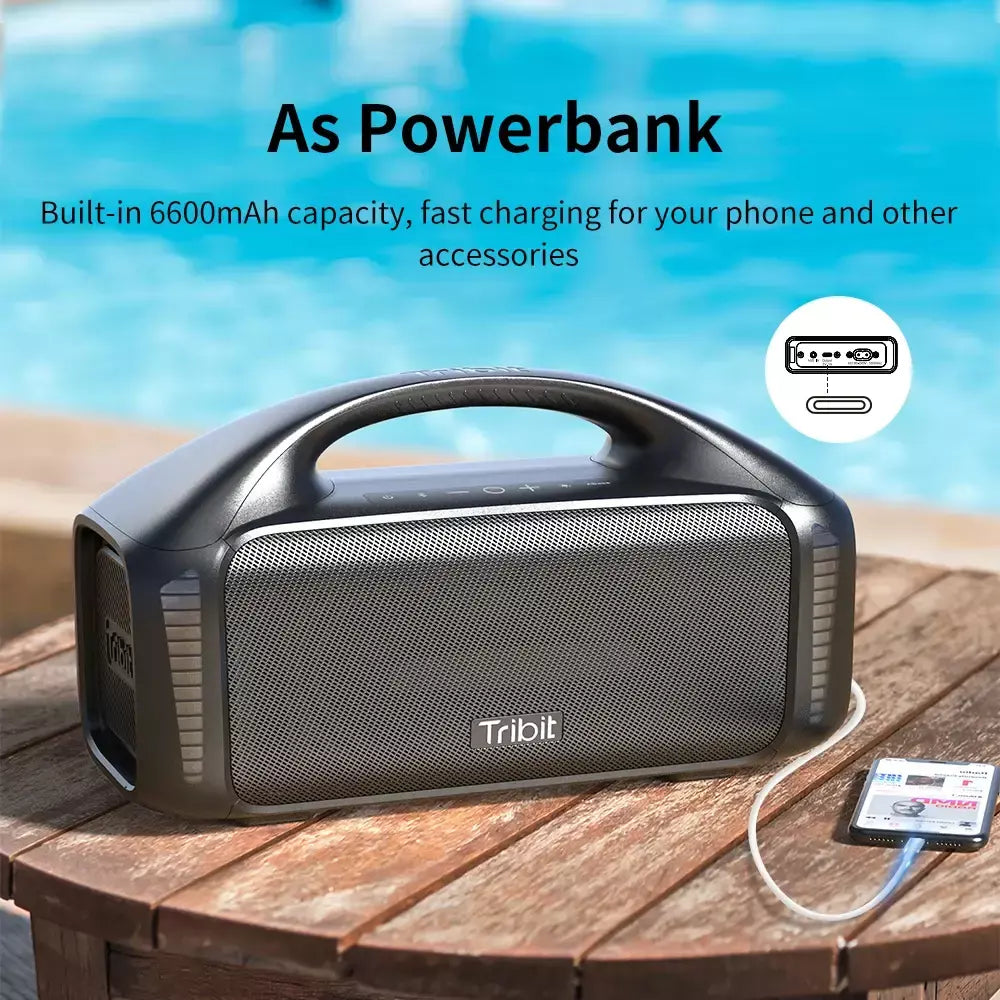 Tribit portátil bluetooth alto-falante 90w stormbox explosão ao ar livre sem fio alto-falante ipx7 à prova dwaterproof água festa acampamento alto-falante 30h playtime