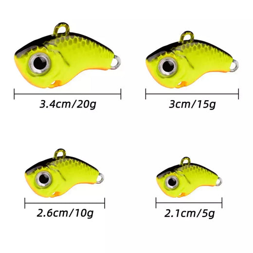 5 pçs/caixa rotativa de metal vib vibração isca spinner colher iscas de pesca 5g-20g gabaritos truta pesca de inverno iscas duras enfrentar pesca