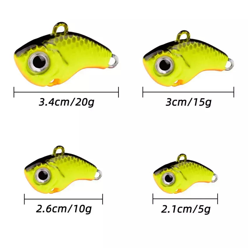 5 pçs/caixa rotativa de metal vib vibração isca spinner colher iscas de pesca 5g-20g gabaritos truta pesca de inverno iscas duras enfrentar pesca