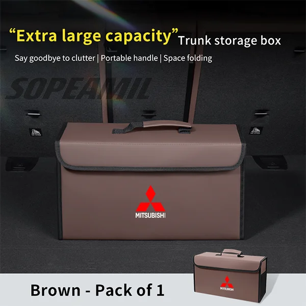 Para mitsubishi outlander pajero asx colt lancer l200 triton RalLIART caixa organizadora de porta-malas de carro caixa traseira estiva arrumação saco de armazenamento