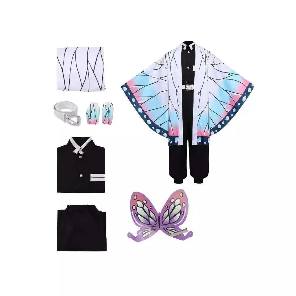 Cosplay traje demônio slayer cosplay tanjiro nezuko cosplay crianças shinobu traje anime dos desenhos animados traje de halloween presentes de natal