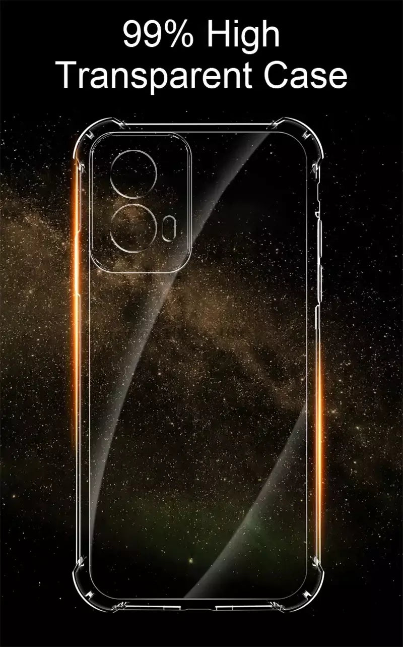 G34 5g caso para motorola g34 5g caso à prova de choque capa traseira transparente caso de silicone para moto g34 5g caso coque fundas escudo