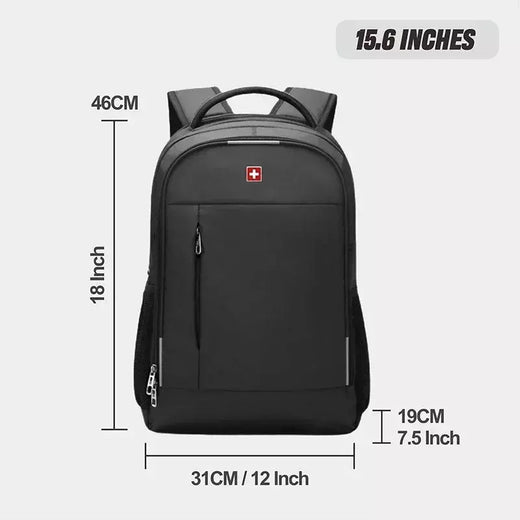 SWISS-Mochila impermeável anti-roubo USB para homens, bolsa para laptop de gran