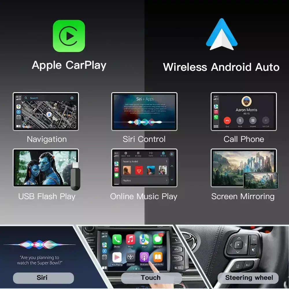 Kit de atualização multimídia decodificador de atualização de tela OEM para Toyota Touch2/Entune2.0 System 2014-2019 Wireless CarPlay Android auto