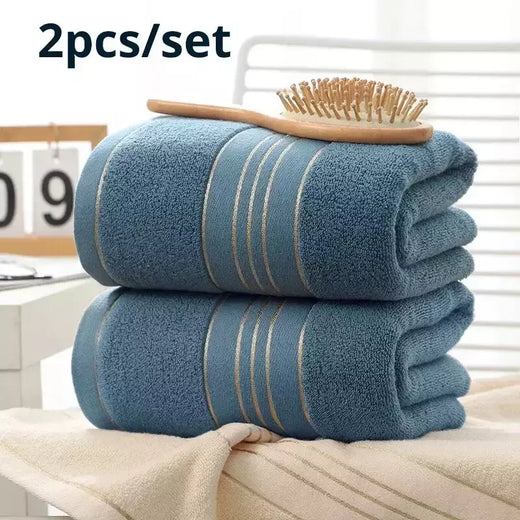 Toalha De Banho De Algodão Macio Para Adultos, Aumenta A Absorção De Água, Toalha De Rosto Monocromática, Seda Dourada, 2PCs