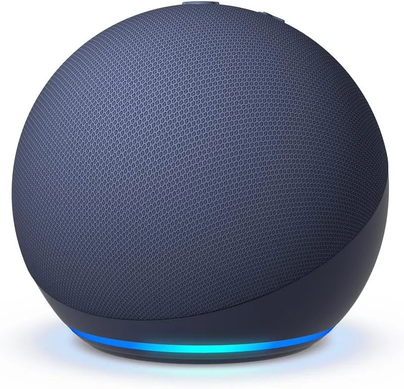 Amazon Echo Dot (5a geração), alto-falante Alexa com som vibratório, ótimo para quartos, salas de jantar e escritórios, versão padrão