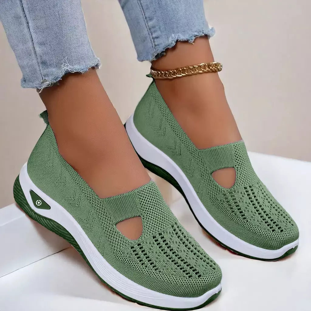2025 tênis feminino respirável deslizamento em sapatos de caminhada malha baixa superior das mulheres sapatos vulcanizados sola macia sapatos femininos leves