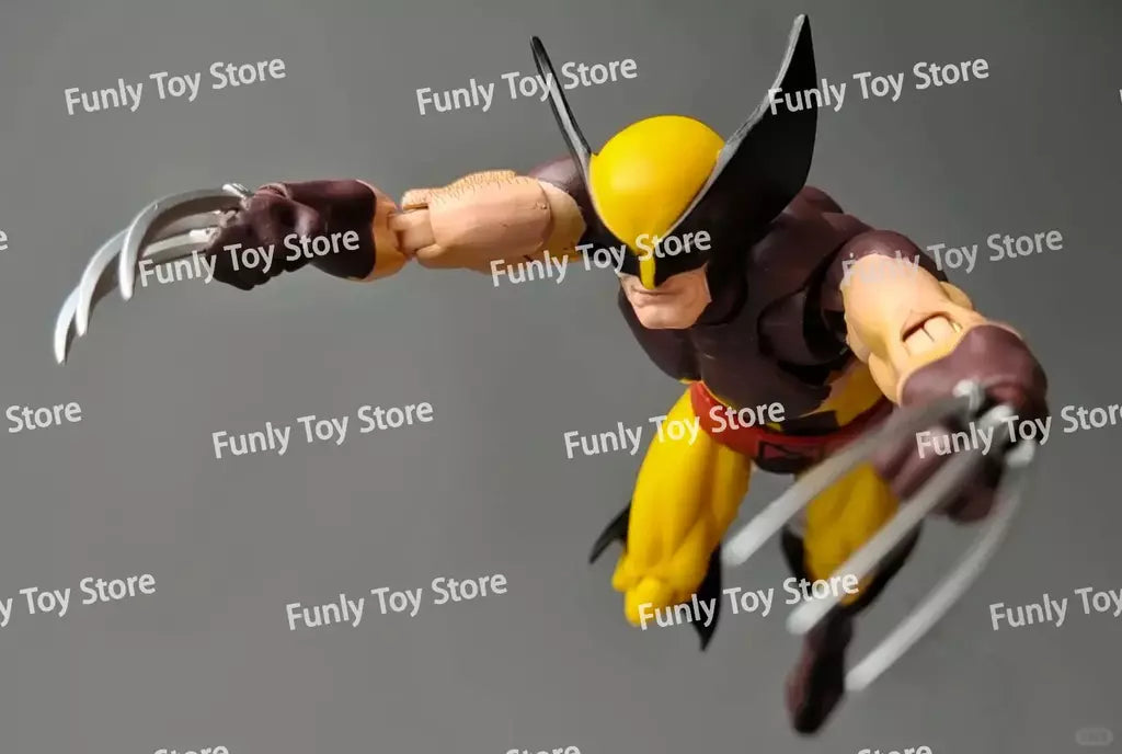 Em estoque ct brinquedos wolverine mafex 138 figura marrom 096 azul quadrinhos ver amarelo x-men anime figura de ação estatueta presentes personalizados brinquedos