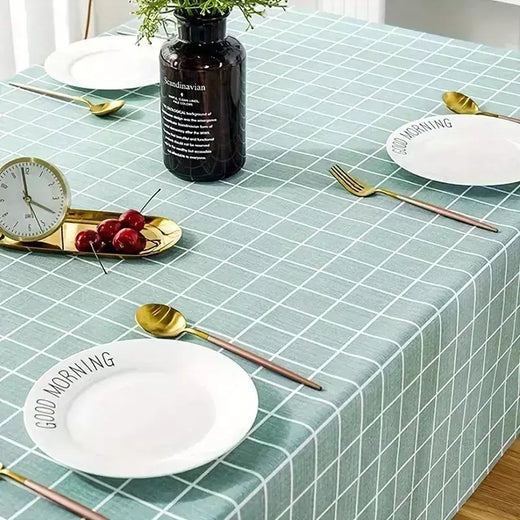 Toalha de mesa estilo nórdico para decoração de mesa, impermeável e à prova de óleo, para casa e restaurante, 59.84x53.93 polegadas, 1pc
