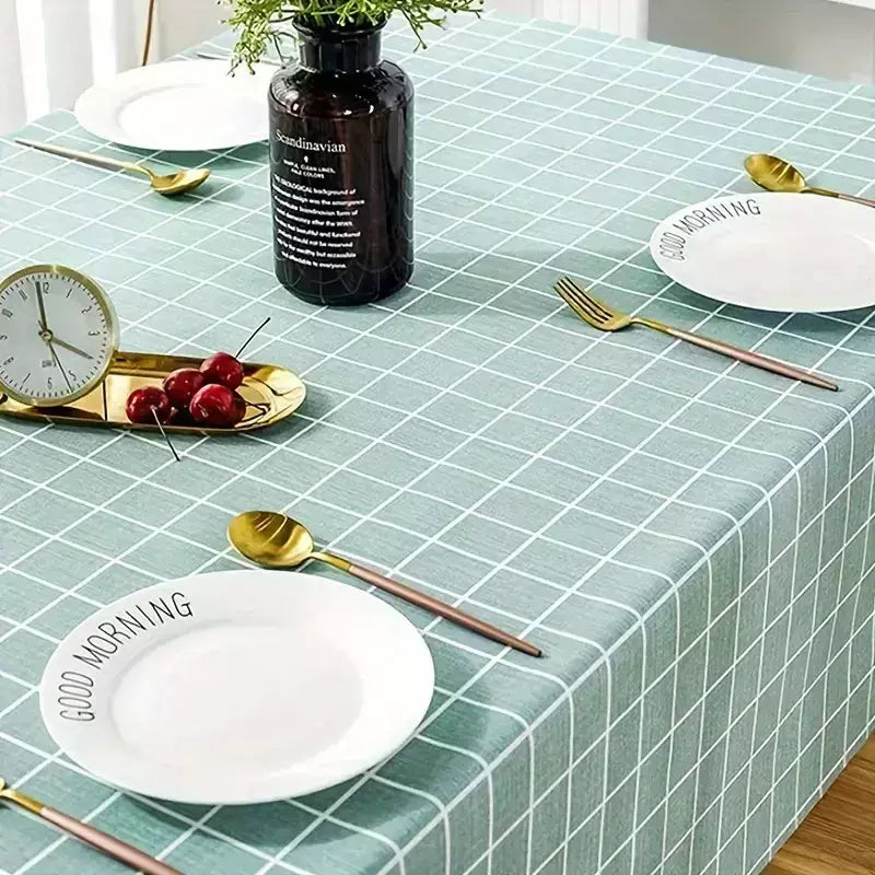 Toalha de mesa estilo nórdico para decoração de mesa, impermeável e à prova de óleo, para casa e restaurante, 59.84x53.93 polegadas, 1pc