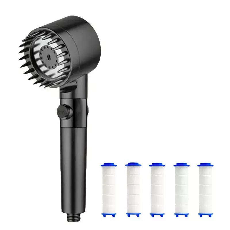 Quatro modos cabeça de filtro de chuveiro massagem chuveiro repleto para botões de chuveiro acessórios do banheiro cabeças chuveiros peças fixação casa