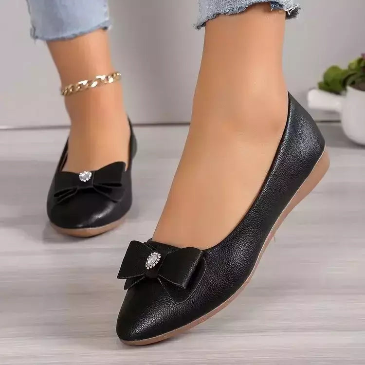 Mulheres casuais apartamentos sapatos novo arco elegante sapatos de caminhada primavera designer marca retro vestido sola macia sapatos zapatillas mujer