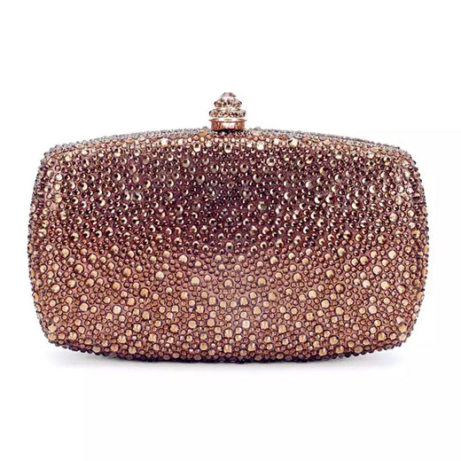 Bolsa noite strass para mulheres, bolsas de casamento, corrente de cristal, ouro, prata, pedras da noite, marrom, verde, pedras azuis