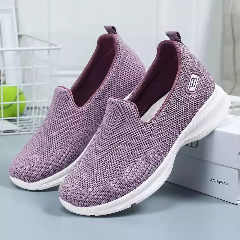 Sapatos confortáveis para mulheres, sapatilhas de balé, sapatilhas para meias, tênis casual, sapatos femininos, primavera