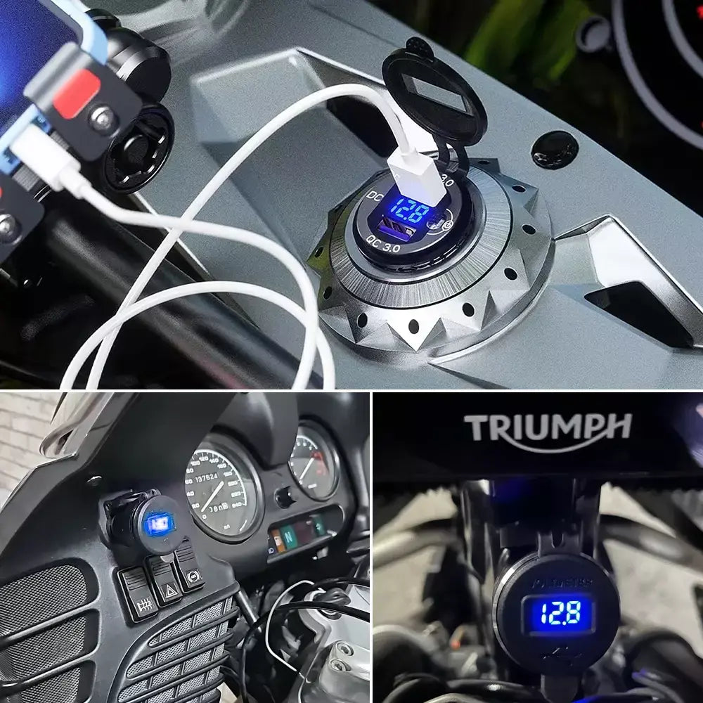 30w qc3.0 usb tipo c pd carregador rápido adaptador de alimentação hella din tomada para bmw r1250 1300gs para ducati para triumph motocicleta