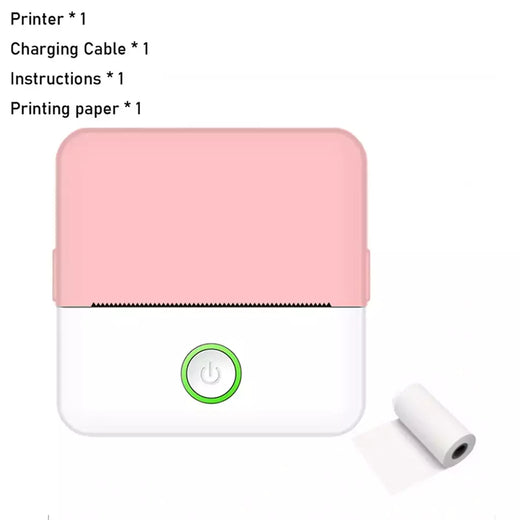 Mini impressora térmica portátil com Bluetooth, impressora sem fio, compatível com Android e iOS