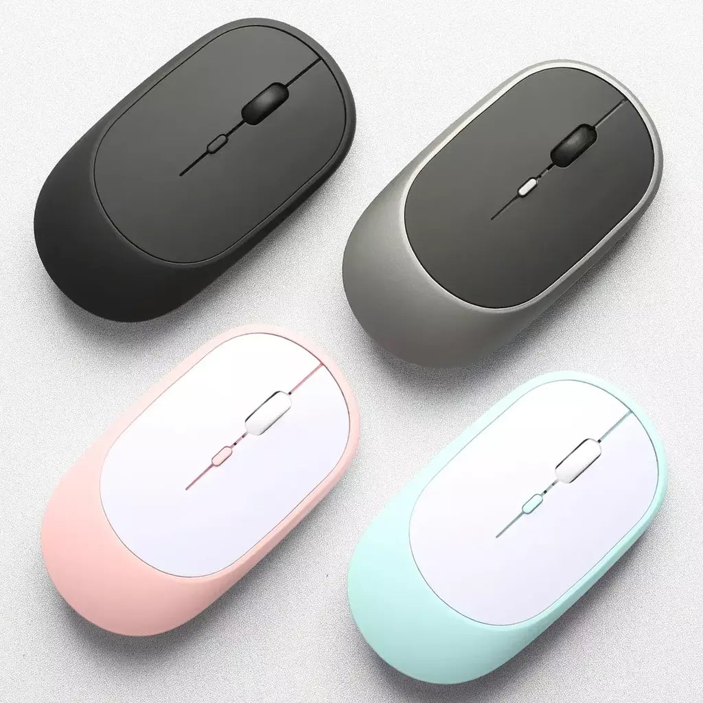 Mouse para jogos sem fio 2.4Gh, modos duplos, Bluetooth, consumo de energia ultrabaixo, compatível com PC, Mac, computadores, laptops, mudo