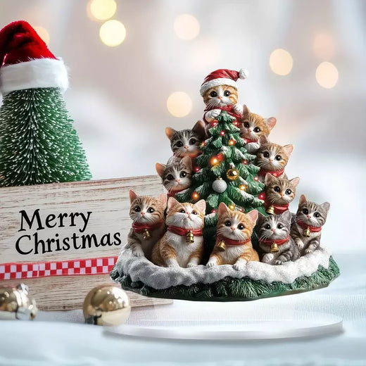 Decorações de Natal acrílicas Baby Cat, enfeites kiiten, espelhos de carro, chaveiros, decorações para casa, festas de fim de ano
