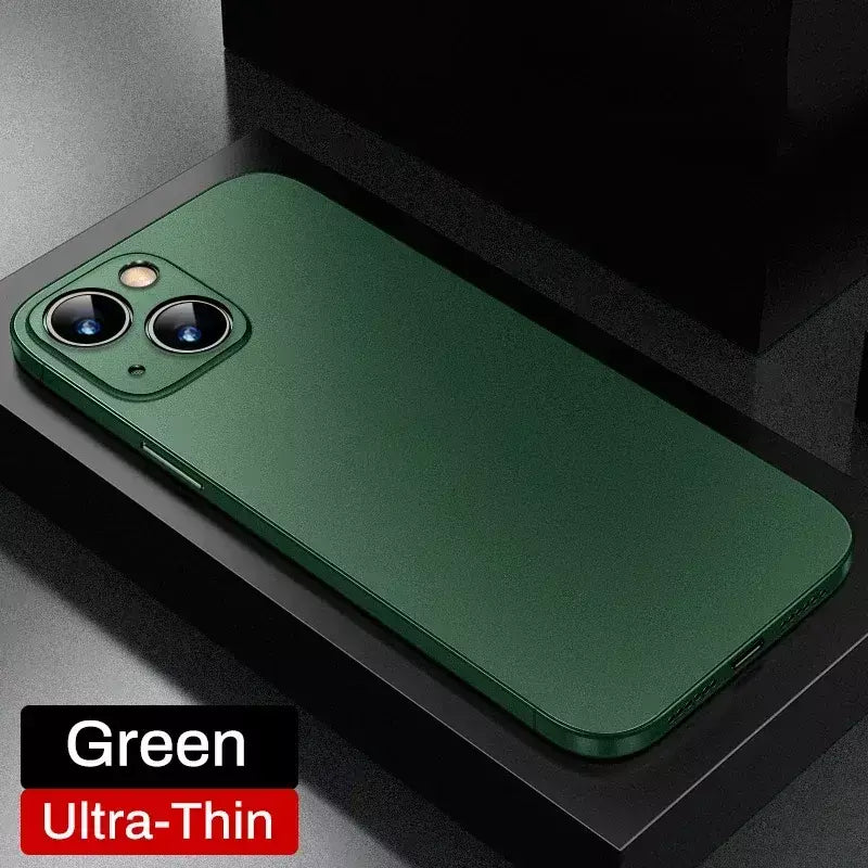 0.3mm ultra fino claro fosco pp duro ultra fino caso de telefone para iphone 17 16 15 14 13 12 11 pro max 16 plus escudo silm volta caso