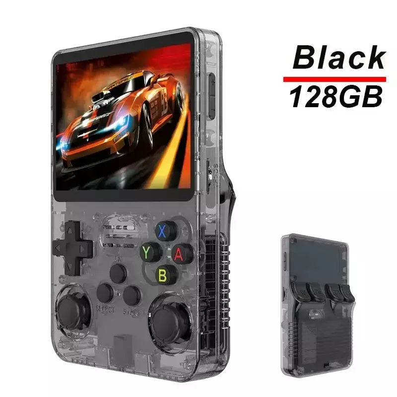 R36s console de jogos portátil, tela ips de 3.5 espaços, 128g, clássico, retrô, sistema arkos, portátil, bolso, reprodutor de videogame