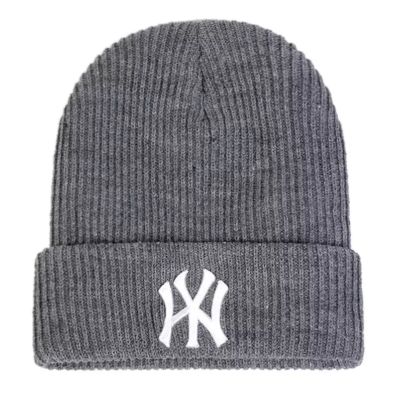 Gorros Bordados com Letra WY para Homens e Mulheres, Chapéu Quente, Quadril, Unisex, Outono, Inverno